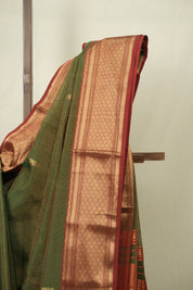 Green Maheshwari Tissue Saree - SRGMTS757