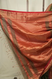 Green Maheshwari Tissue Saree - SRGMTS757