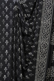 Black HBP Cotton Saree - SRBCS3380
