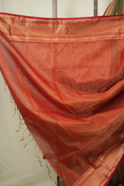 Green Maheshwari Tissue Saree - SRGMTS757
