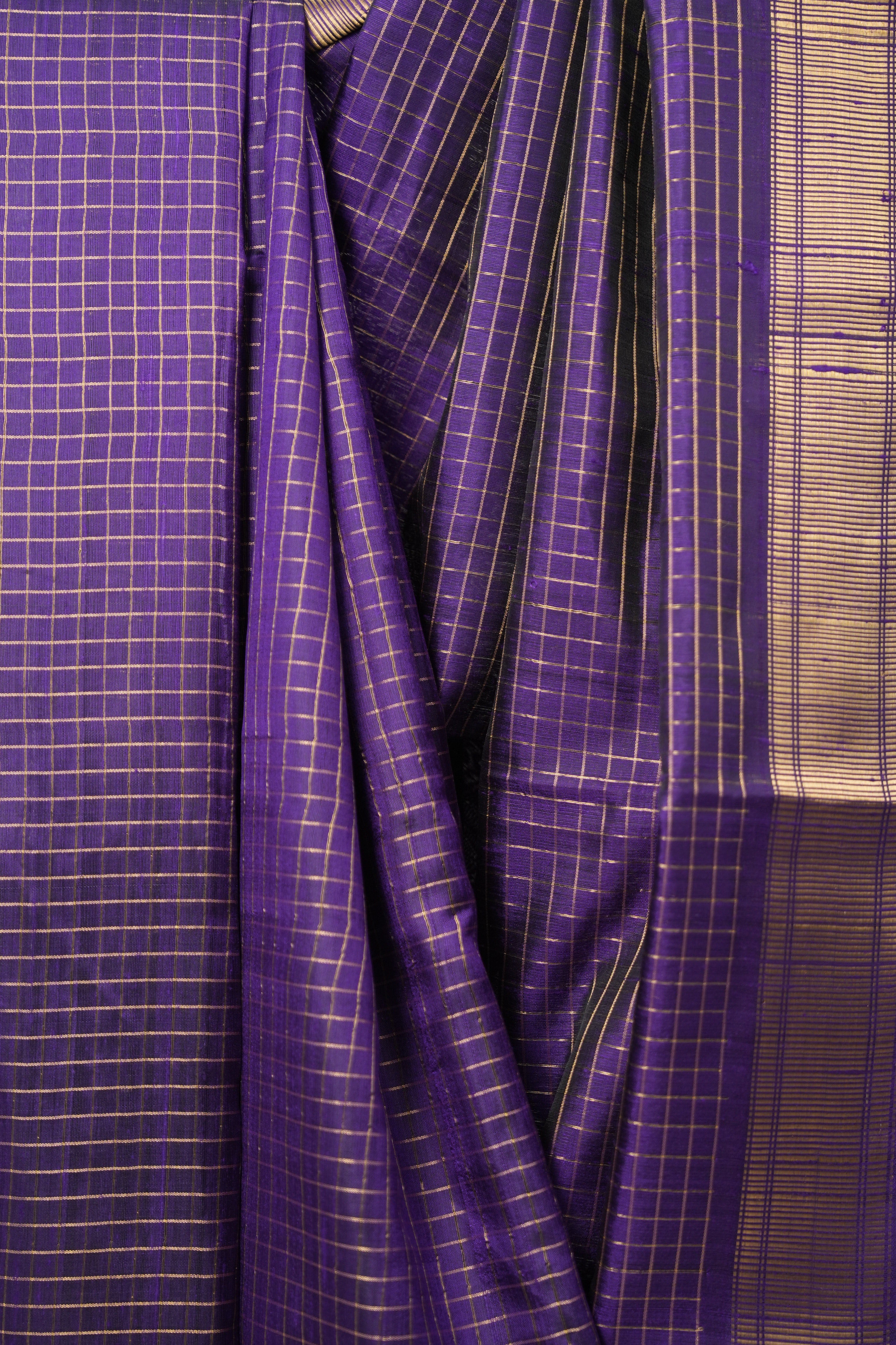 Purple Raw Silk Saree - SRPRSS889