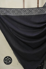 Black HBP Cotton Saree - SRBCS3380