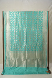 Turquoise Banarasi Silk Saree - Saavari - SSTBSS61