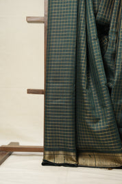 Dark Green Raw Silk Saree - SRDGRSS893