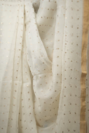 White Matka Silk Saree - SRWMSS82
