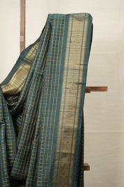 Dark Green Raw Silk Saree - SRDGRSS893