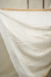 White Matka Silk Saree - SRWMSS82