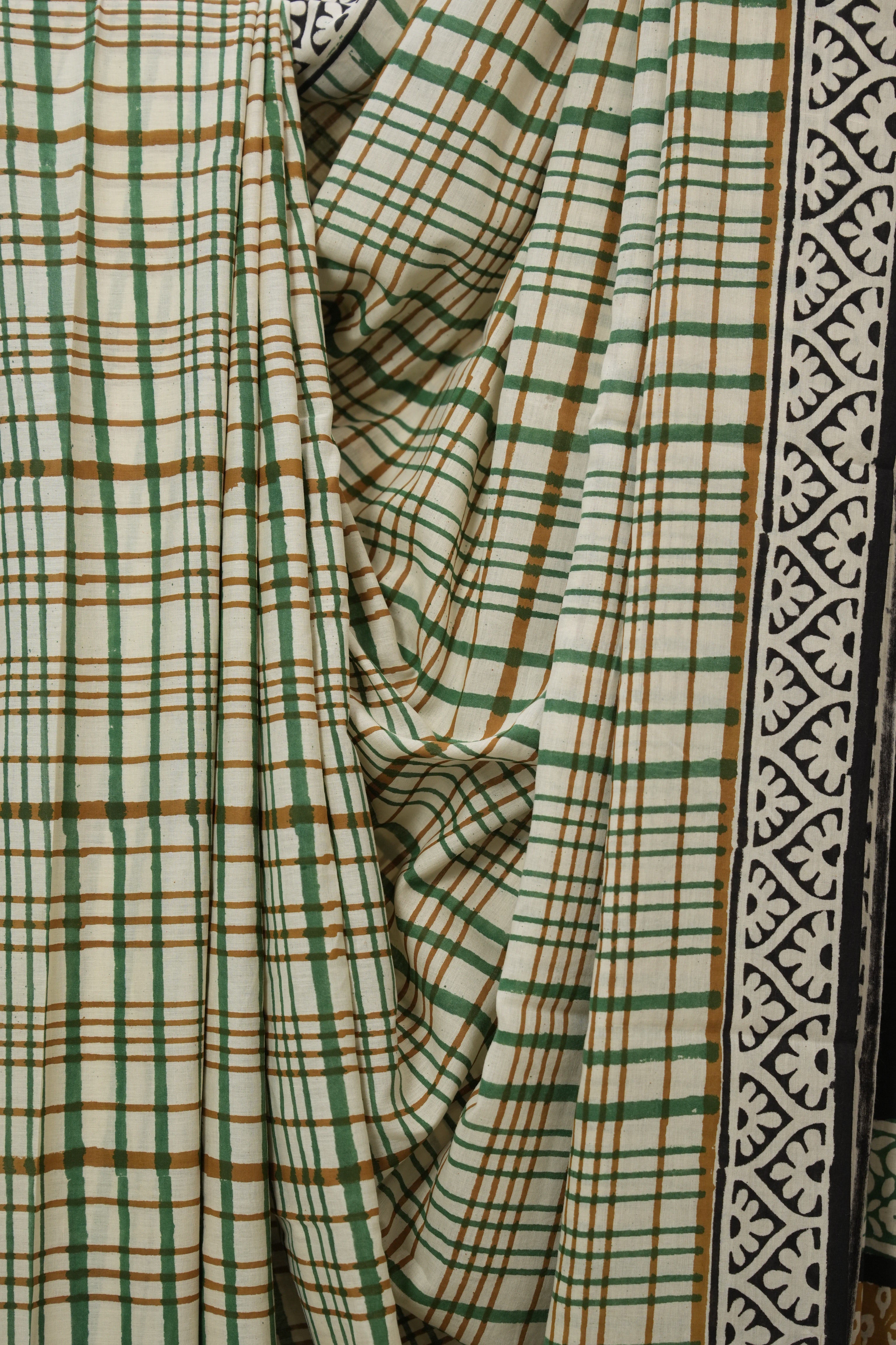 Cream HBP Cotton Saree - SRCCS3378
