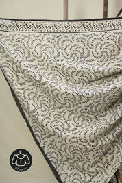 Cream HBP Cotton Saree - SRCCS3378