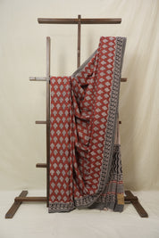 Maroon HBP Cotton Saree - SRMCS3291