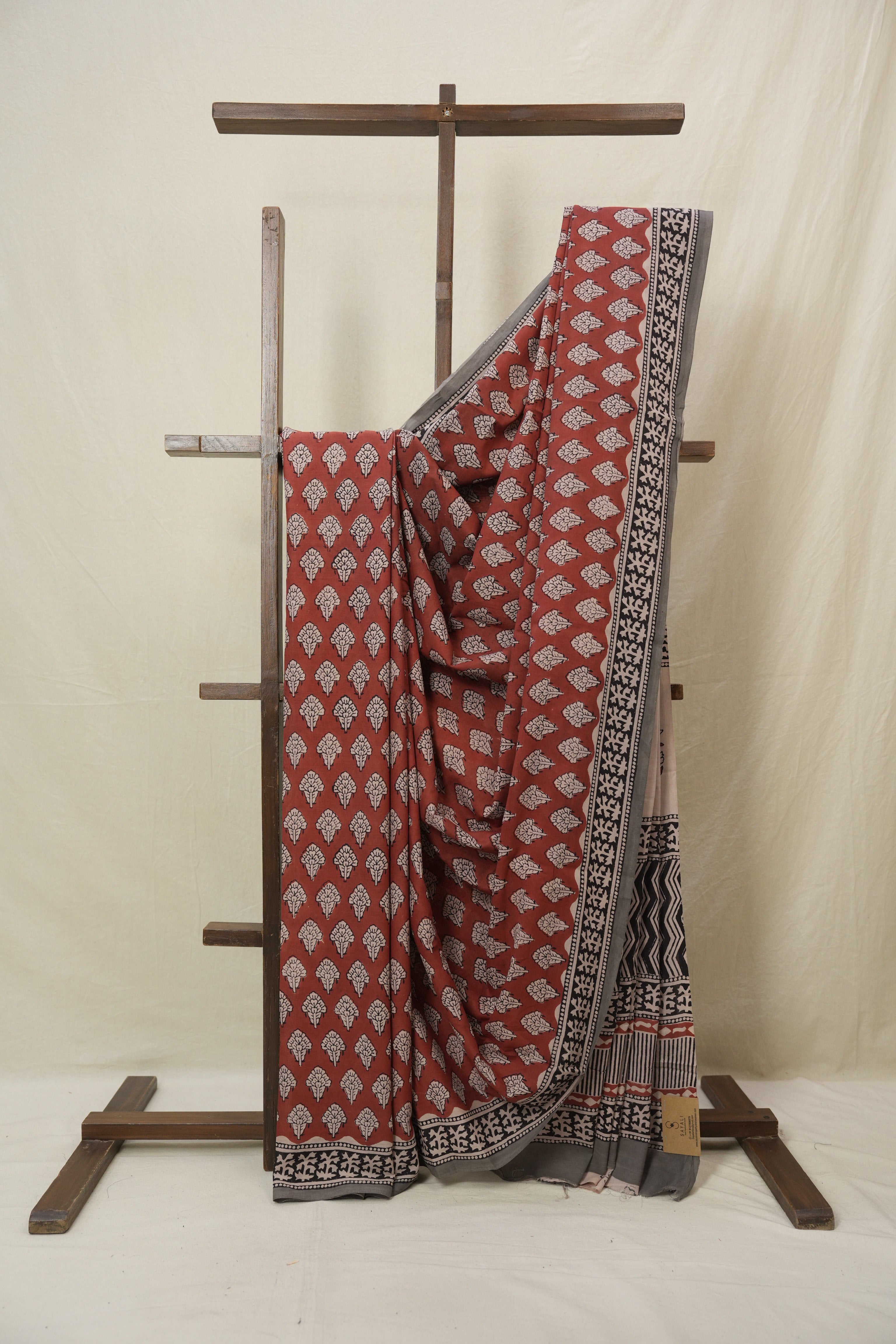 Maroon HBP Cotton Saree - SRMCS3291