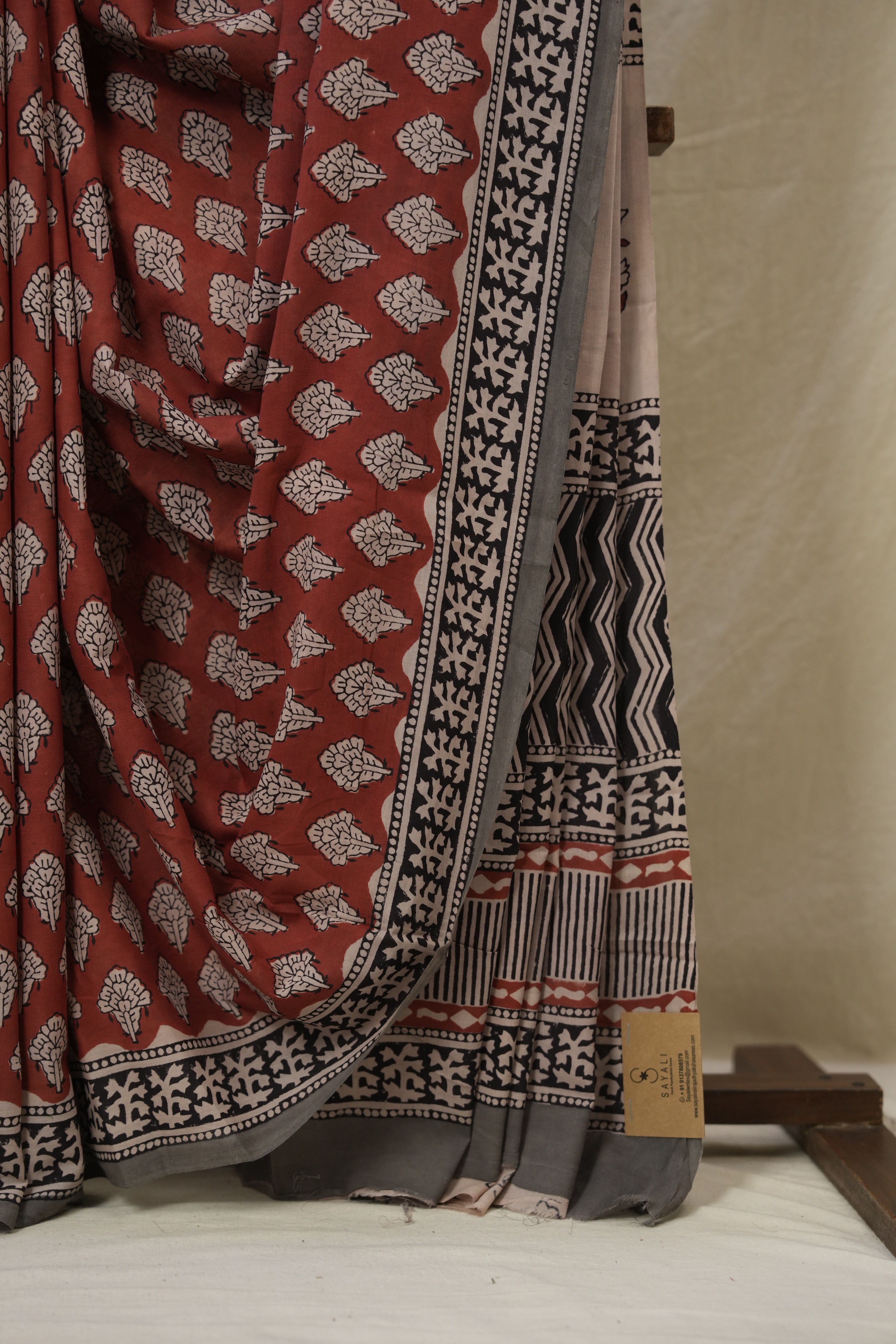 Maroon HBP Cotton Saree - SRMCS3291