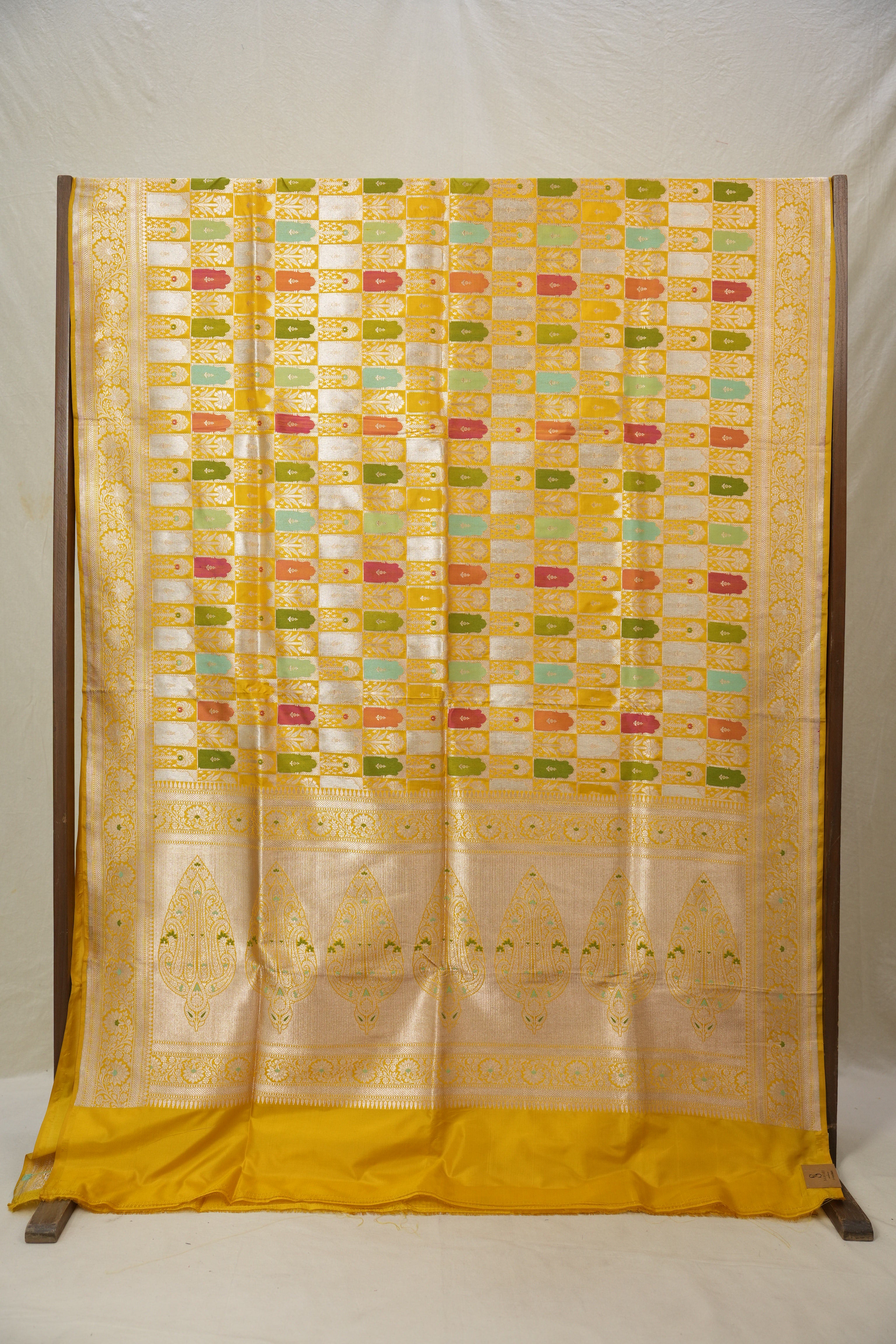 Yellow Banarasi Silk Saree - Saavari - SSYBSS65