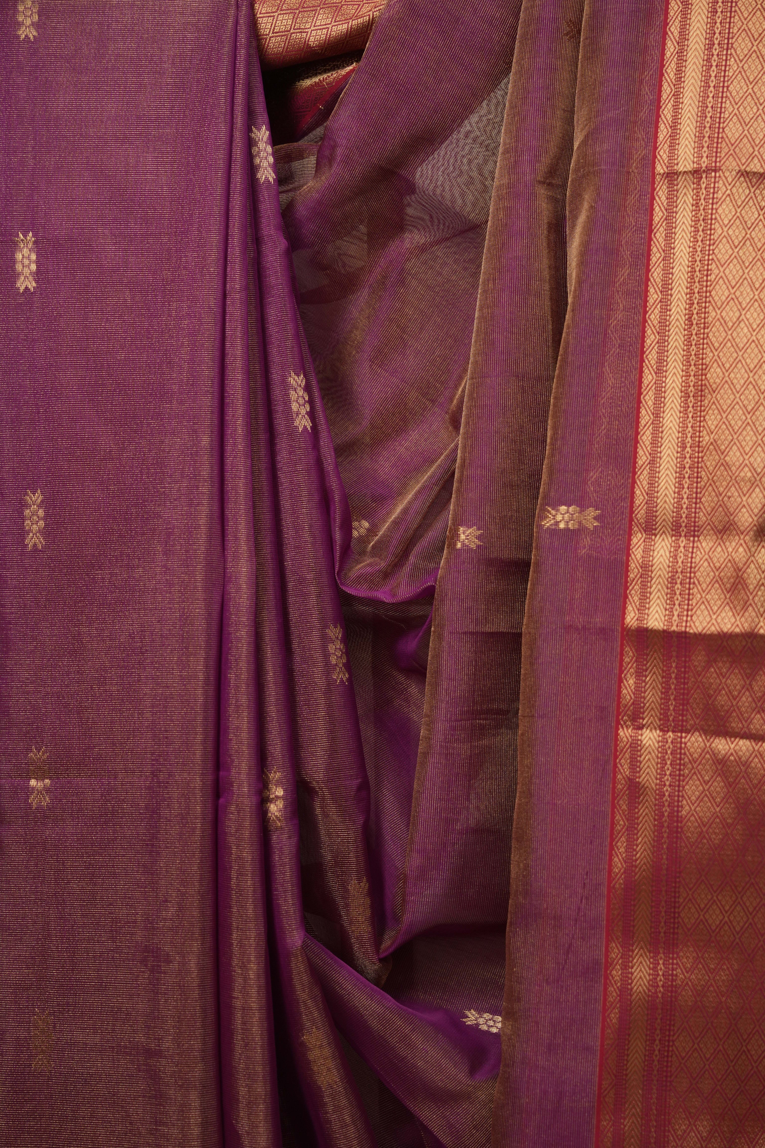 Magenta Maheshwari Tissue Saree - SRMMTS760