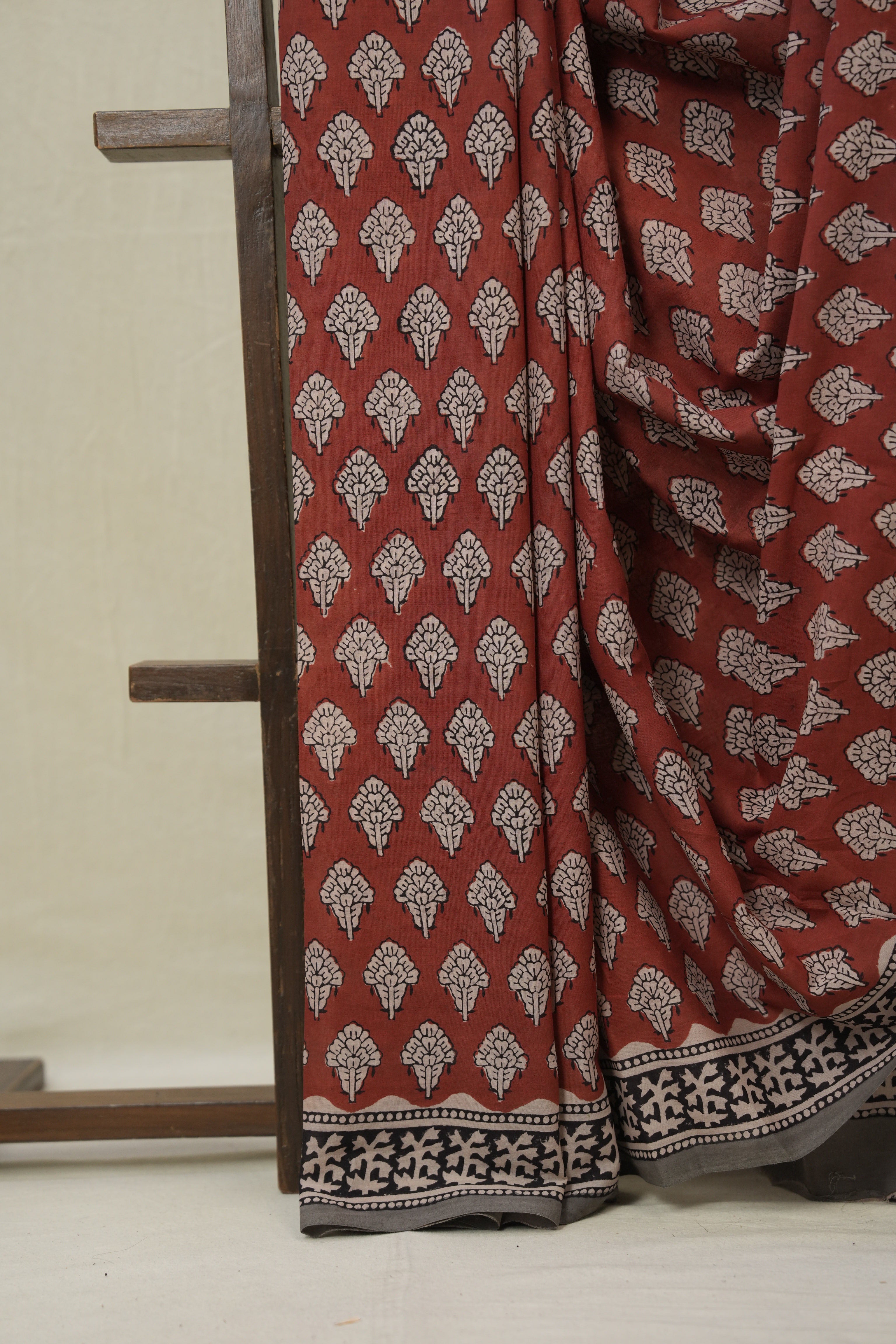Maroon HBP Cotton Saree - SRMCS3291