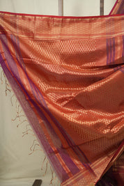 Magenta Maheshwari Tissue Saree - SRMMTS760