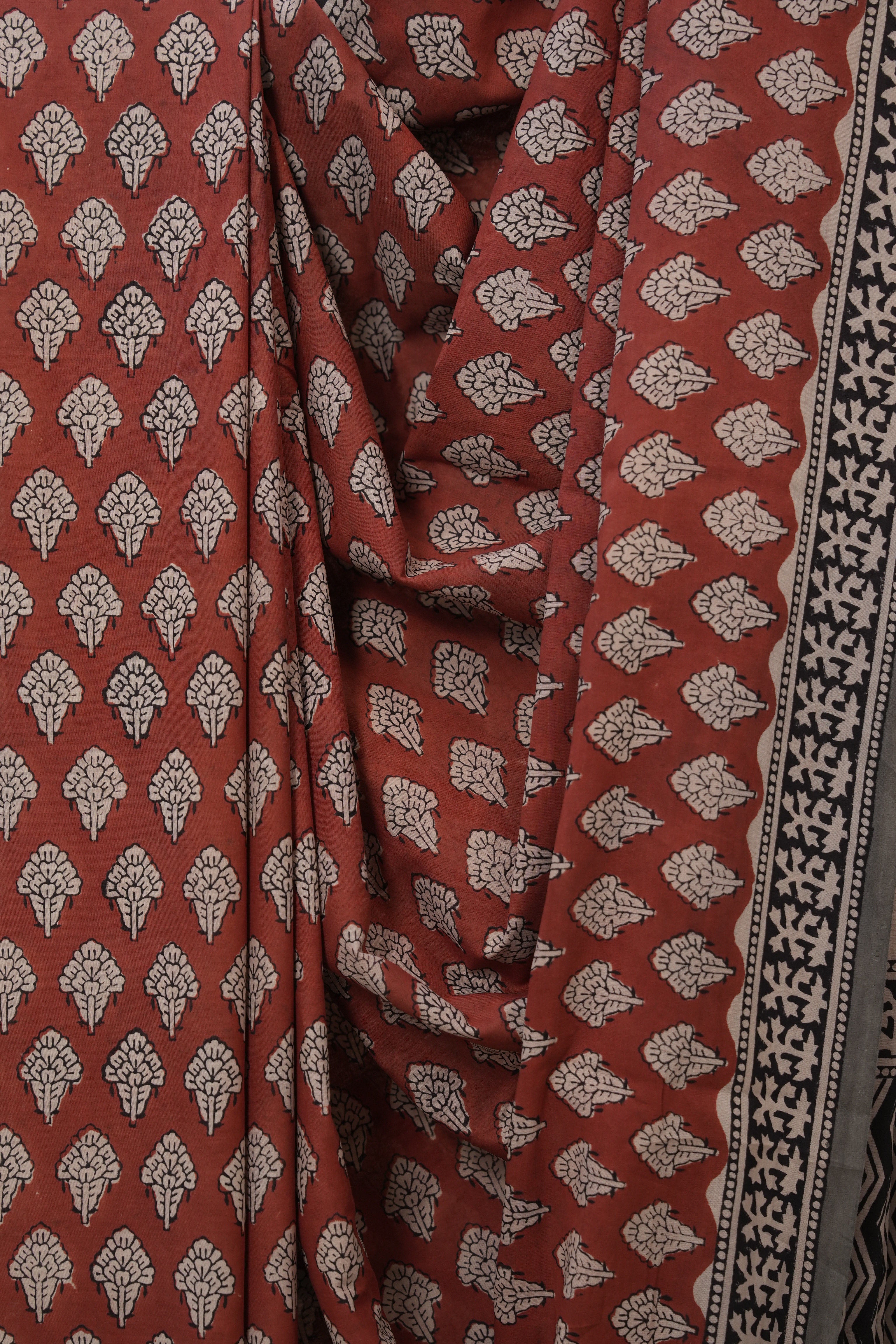 Maroon HBP Cotton Saree - SRMCS3291