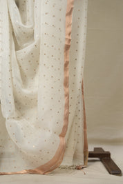 White Matka Silk Saree - SRWMSS83
