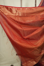Magenta Maheshwari Tissue Saree - SRMMTS760