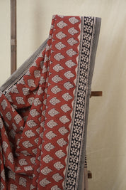 Maroon HBP Cotton Saree - SRMCS3291