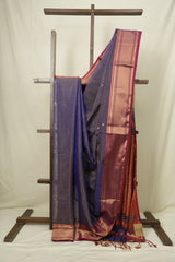 Purple Maheshwari Tissue Saree - SRPMTS761