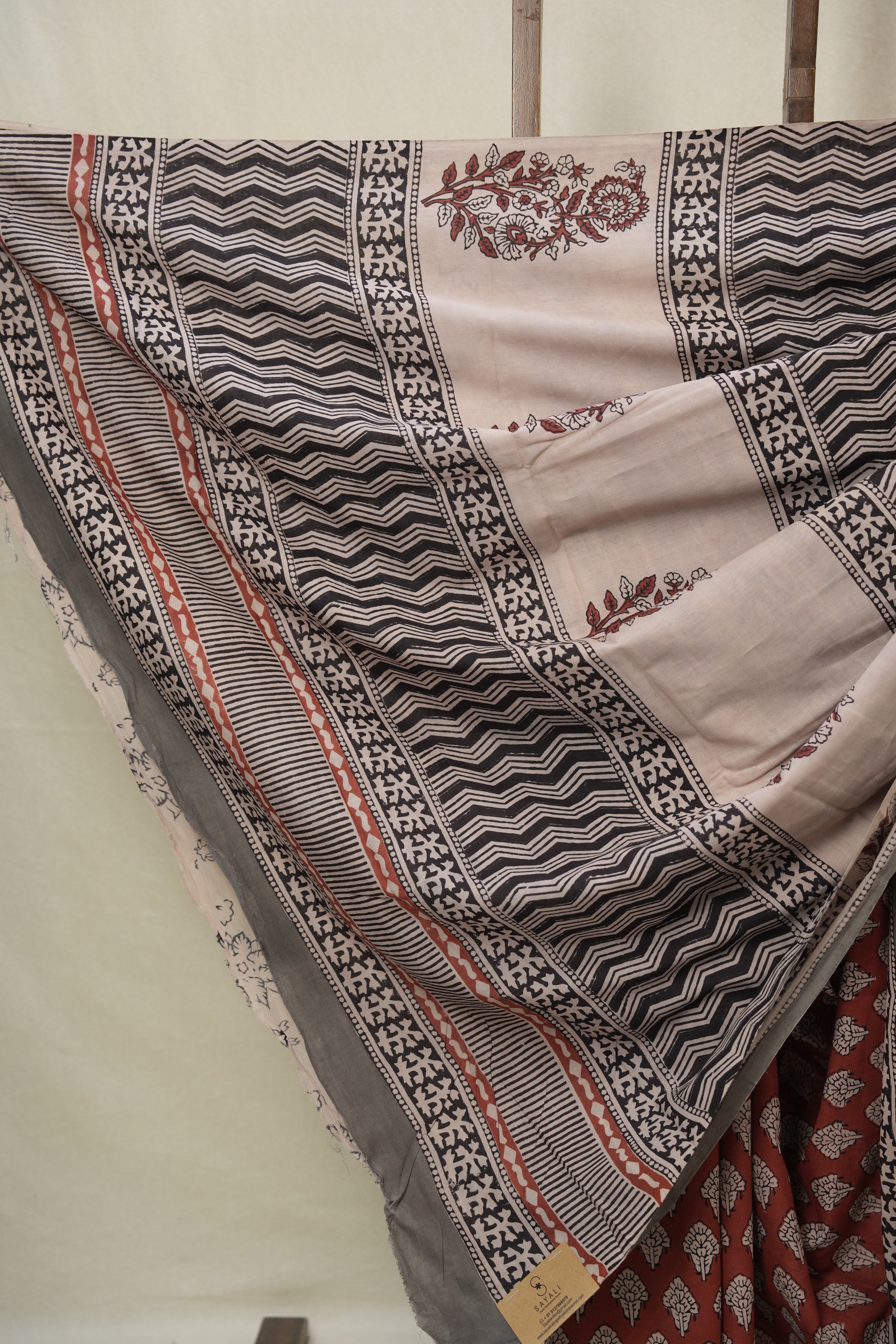 Maroon HBP Cotton Saree - SRMCS3291