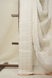 White Matka Silk Saree - SRWMSS83