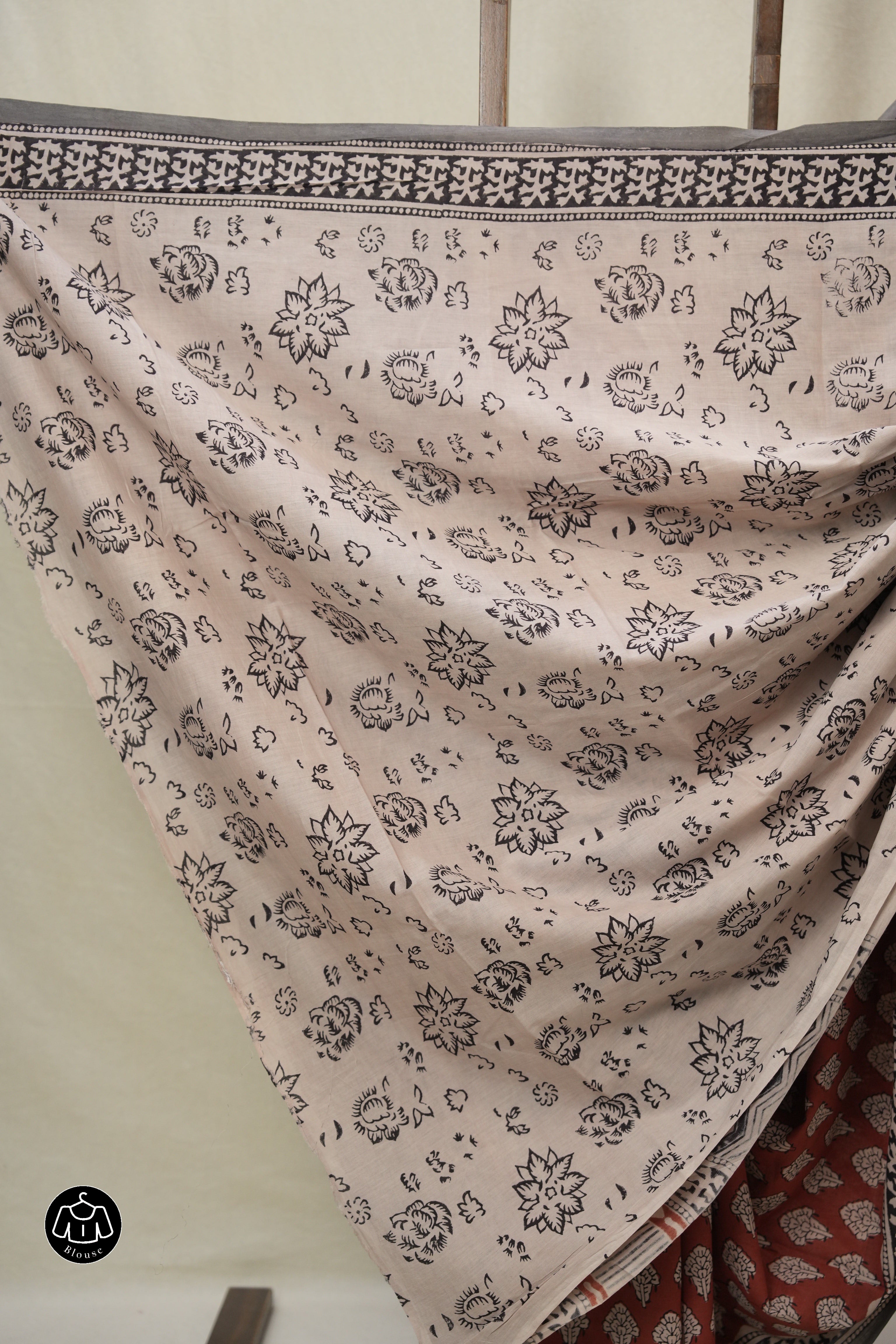 Maroon HBP Cotton Saree - SRMCS3291