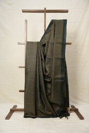 Dark Green Raw Silk Saree - SRDGRSS885