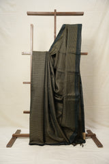 Dark Green Raw Silk Saree - SRDGRSS885