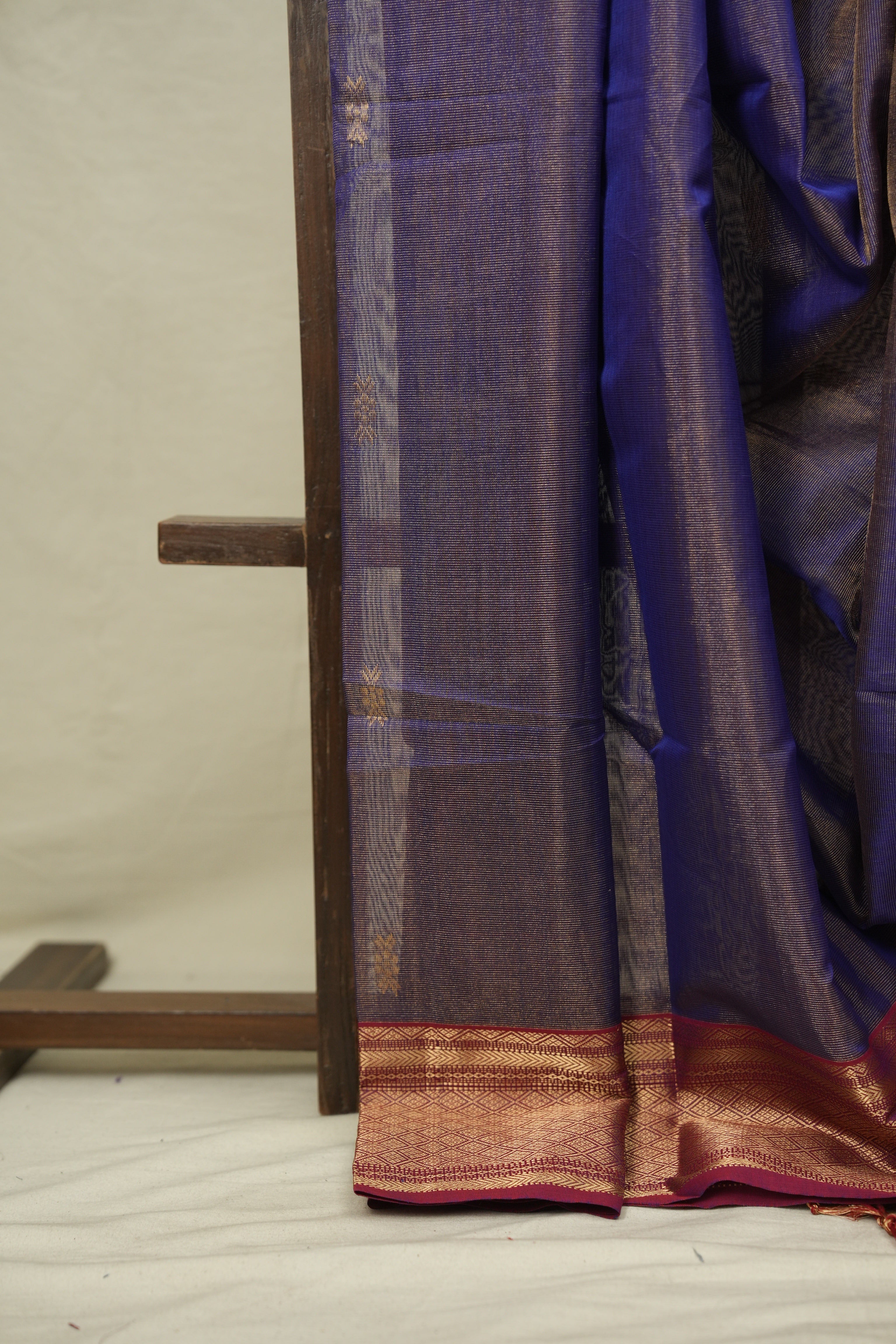 Purple Maheshwari Tissue Saree - SRPMTS761