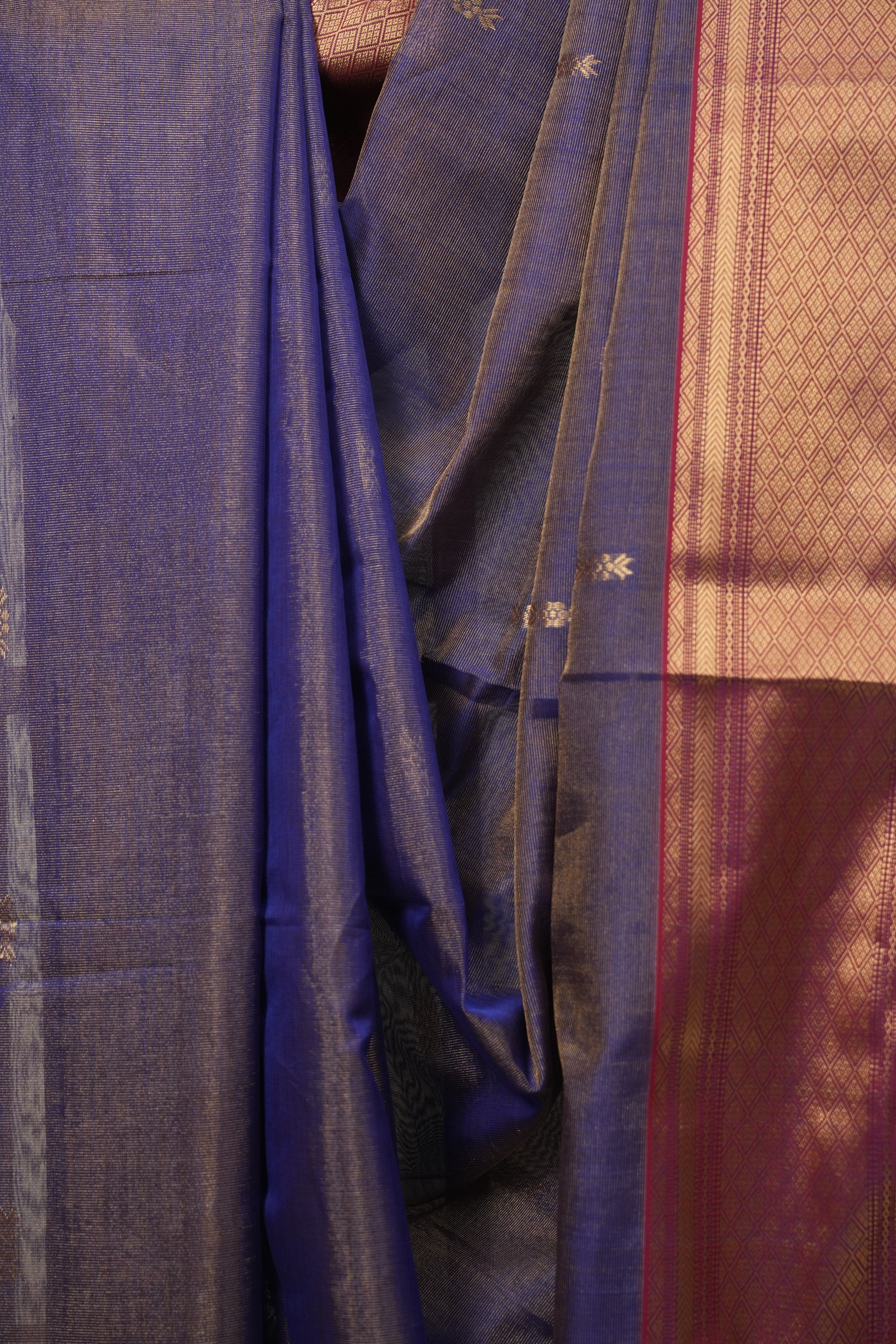 Purple Maheshwari Tissue Saree - SRPMTS761