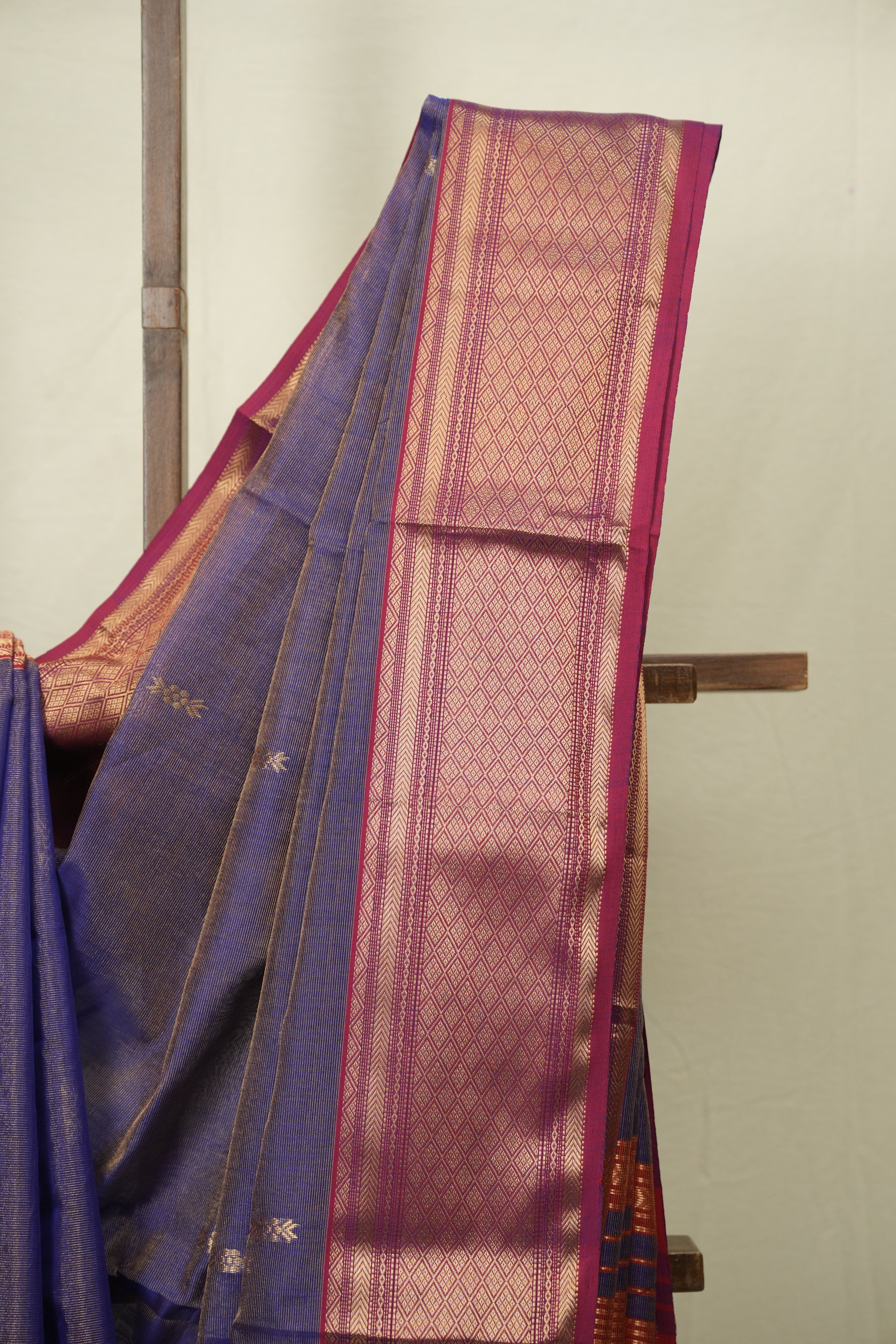 Purple Maheshwari Tissue Saree - SRPMTS761