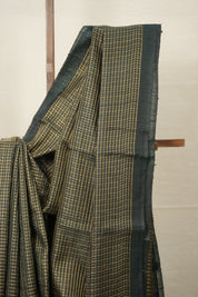 Dark Green Raw Silk Saree - SRDGRSS885