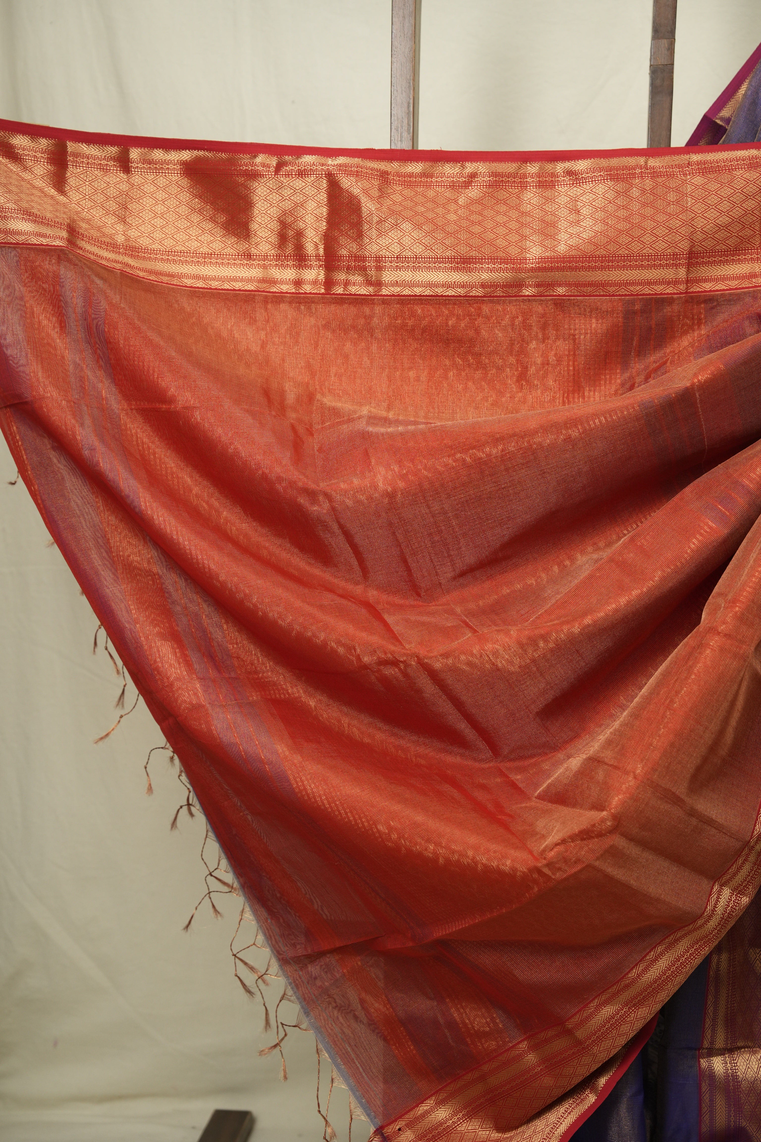Purple Maheshwari Tissue Saree - SRPMTS761