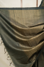 Dark Green Raw Silk Saree - SRDGRSS885