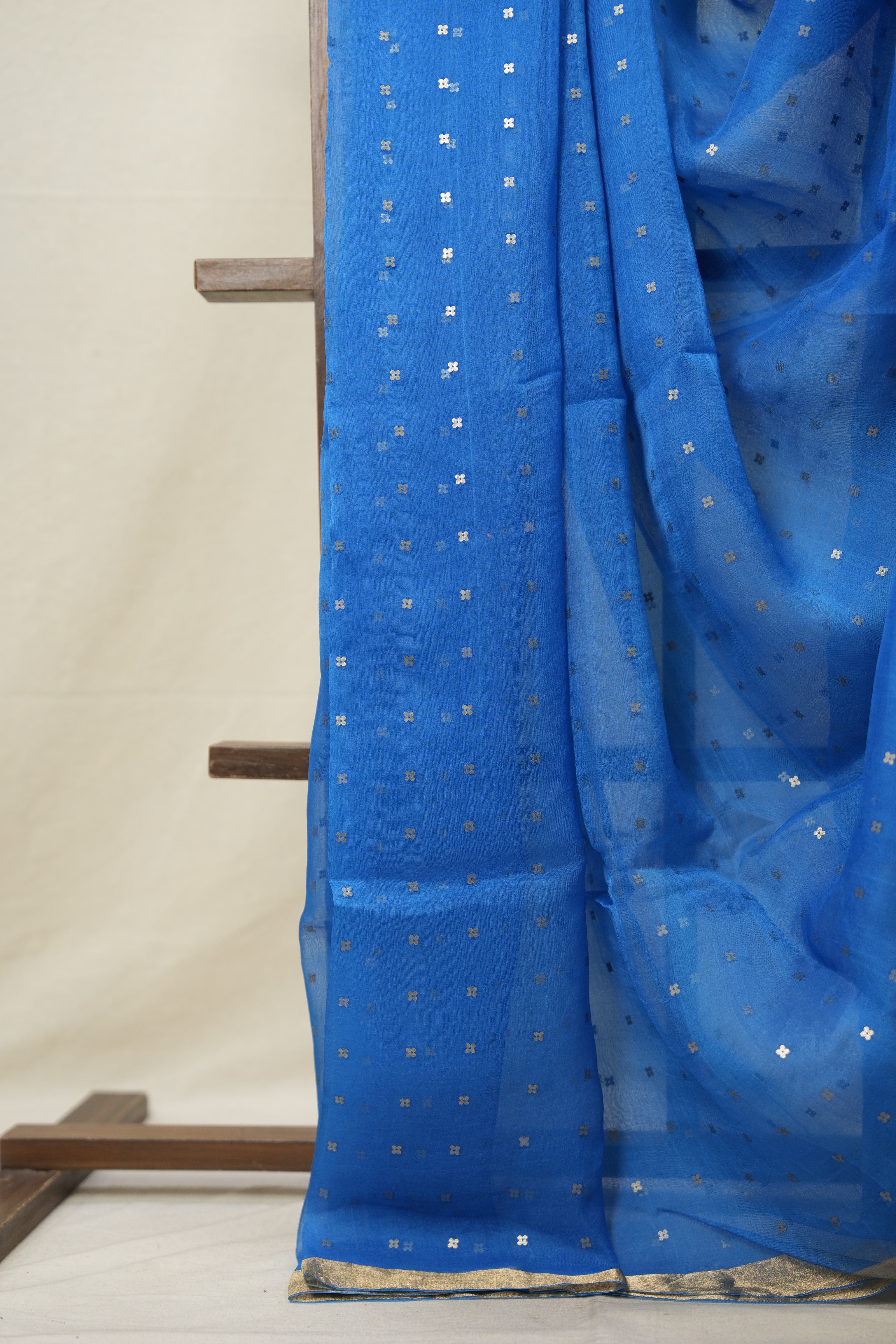 Peacock Blue Matka Silk Saree - SRPBMSS86
