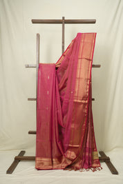 Rani Pink Maheshwari Tissue Saree - SRRPMTS758