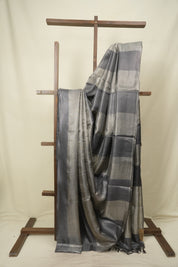 Grey Tissue Tussar Silk Saree - SRGTTSS613