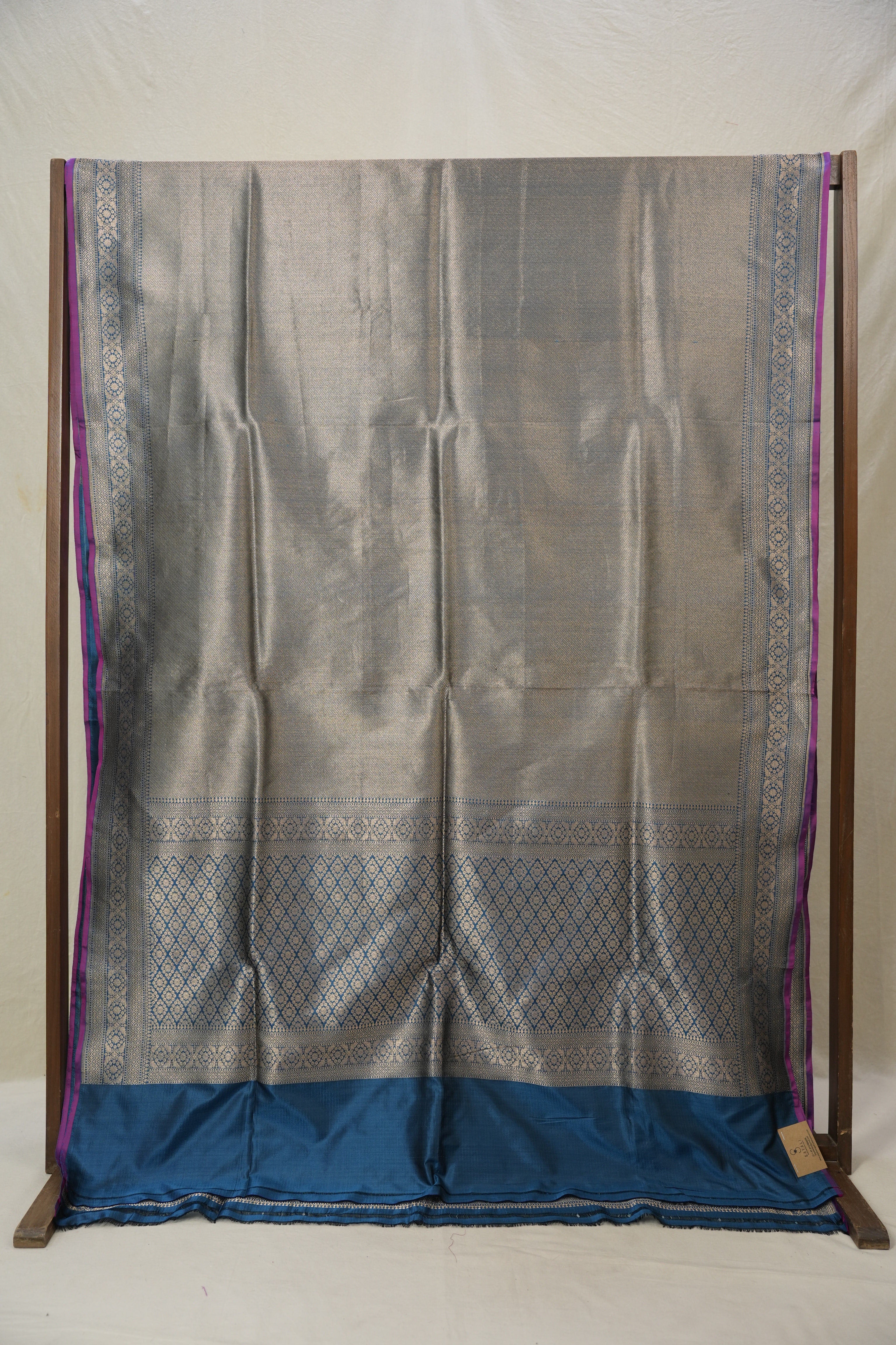 Golden Blue Banarasi Silk Saree - SRGBBSS842