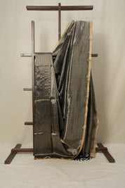 Silver Gold Maheshwari Tissue Saree - SRSGMTS588