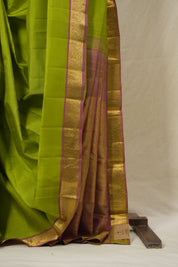 Parrot Green Kanjivaram Silk Saree - SRPGKSS1061