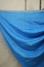 Peacock Blue Matka Silk Saree - SRPBMSS86
