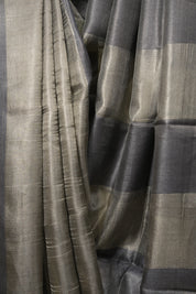 Grey Tissue Tussar Silk Saree - SRGTTSS613