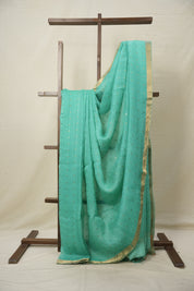 Aqua Green Matka Silk Saree - SRAGMSS85