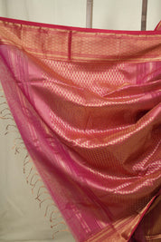 Rani Pink Maheshwari Tissue Saree - SRRPMTS758