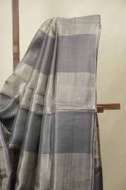 Grey Tissue Tussar Silk Saree - SRGTTSS613