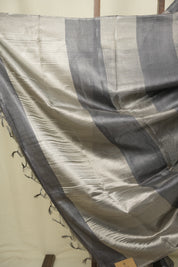Grey Tissue Tussar Silk Saree - SRGTTSS613
