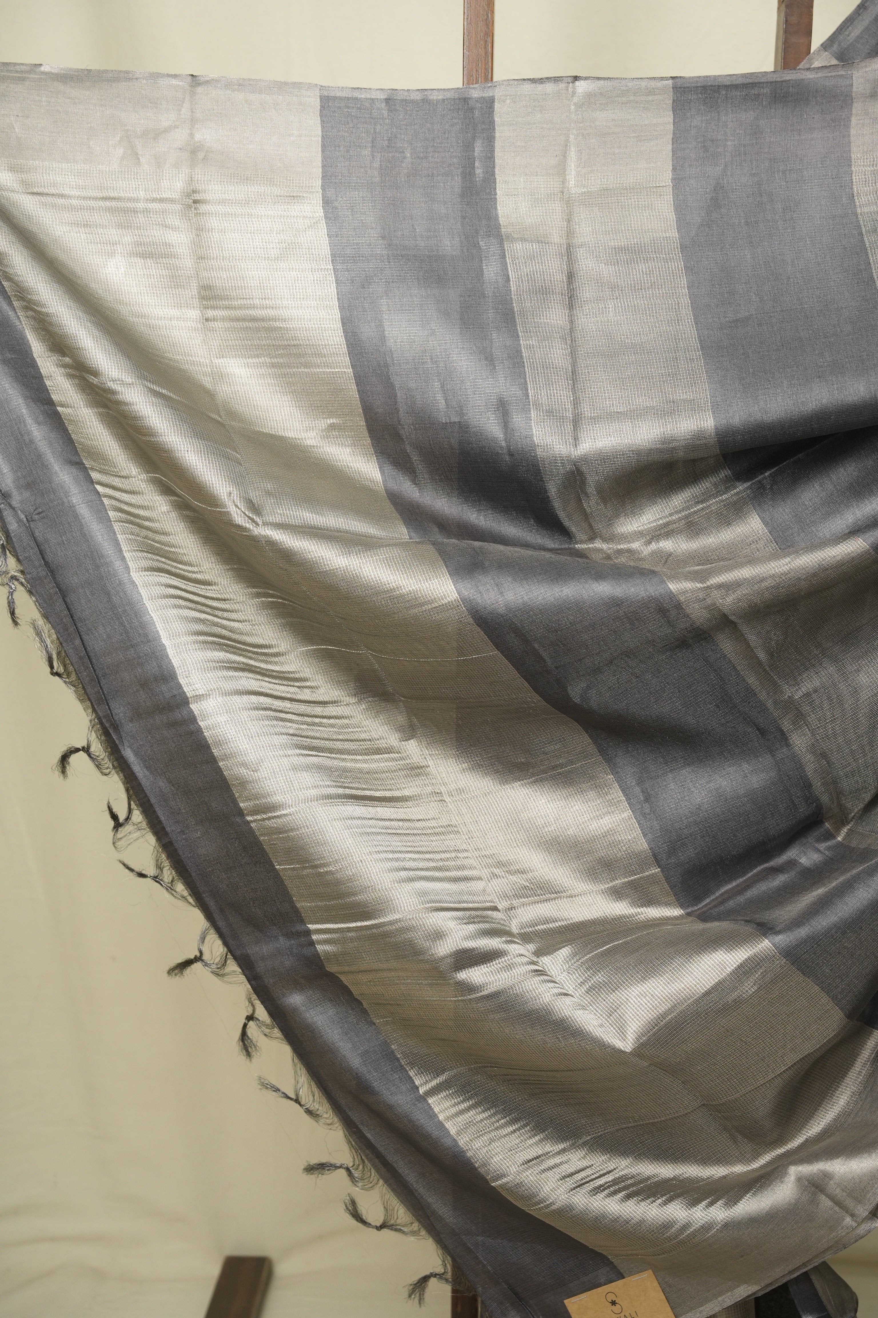 Grey Tissue Tussar Silk Saree - SRGTTSS613