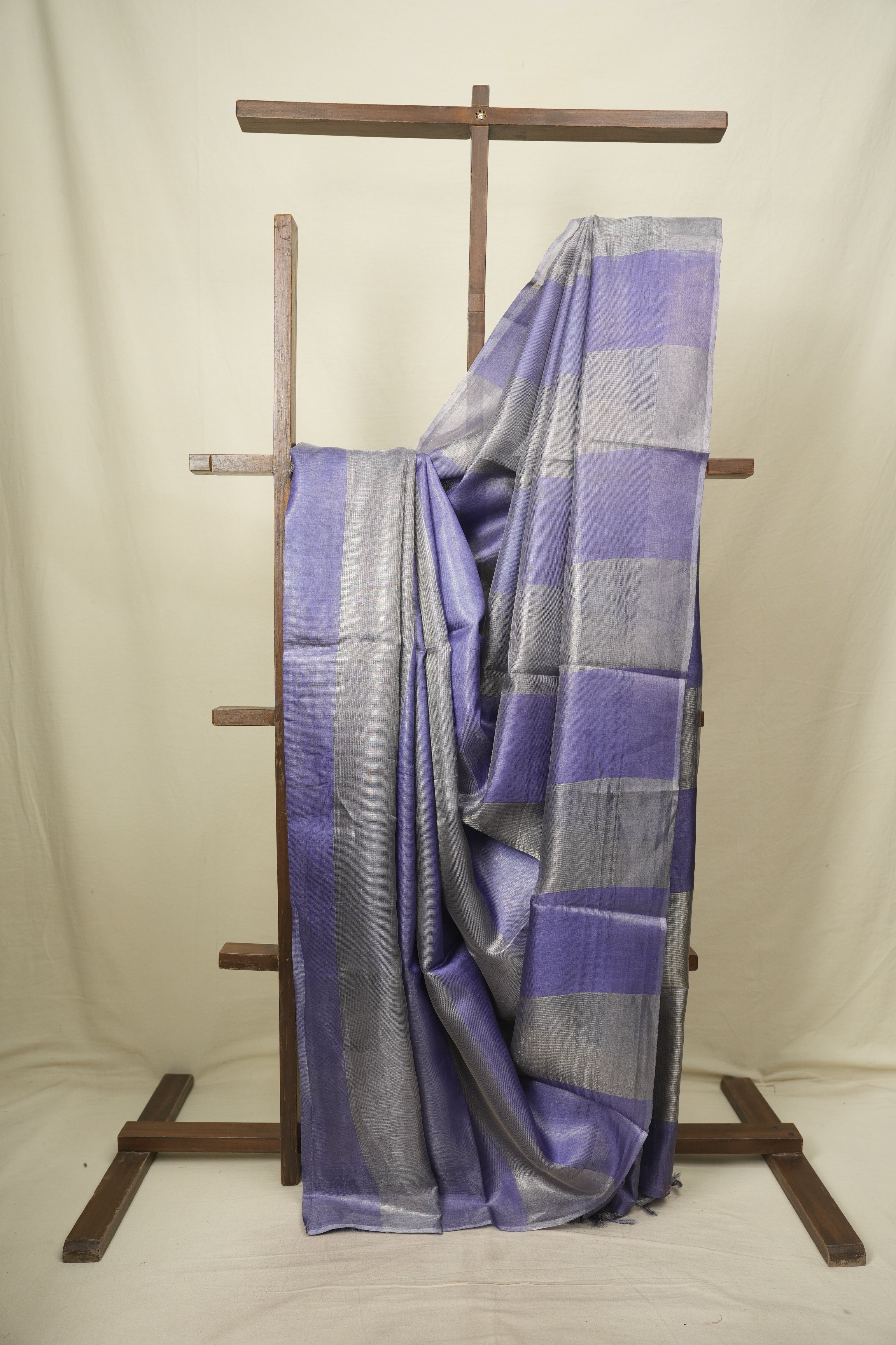 Lavender Tissue Tussar Silk Saree - SRLTTSS611